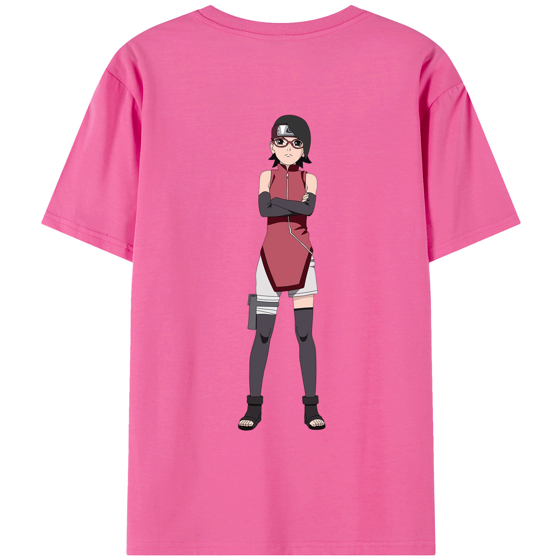 （画像用） NARUTO -ナルト- うちは サラダ Uchiha Sarada レディース半袖Tシャツ(バックプリント)